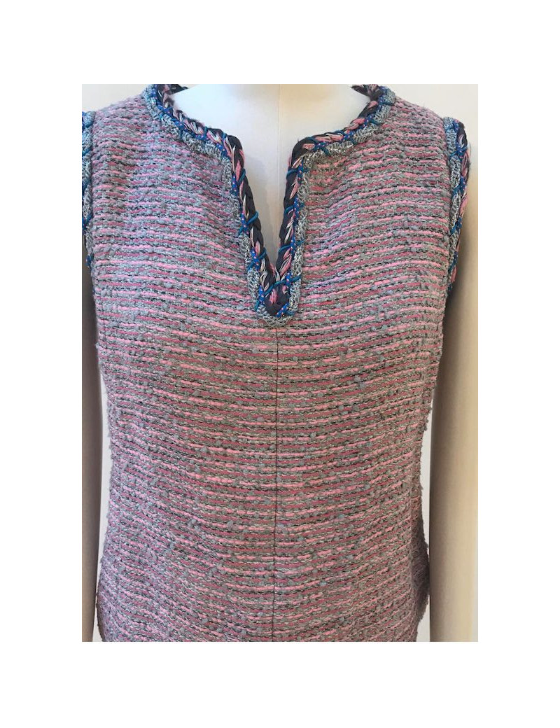 Haut CHANEL tweed rose T36