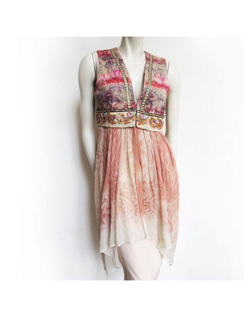 Veste gilet long SHARE SPIRIT dans les tons pastel