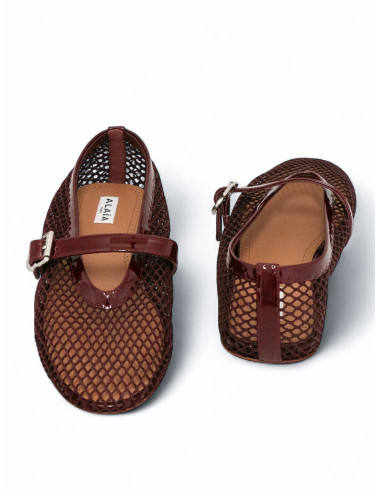 Ballerines ALAIA T40 vernies bordeaux