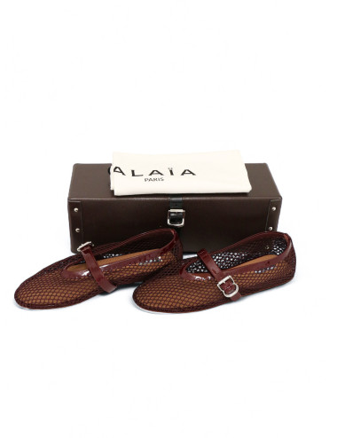 Ballerines ALAIA T40 vernies bordeaux 2