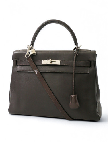 Kelly II 32 HERMES Evergrain Ebène