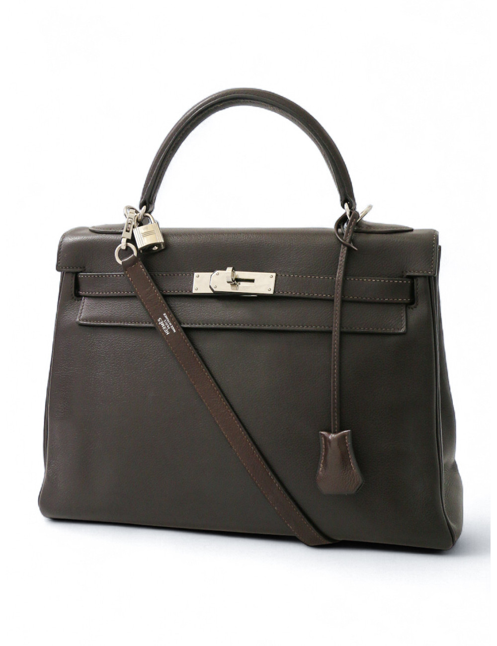 Kelly II 32 HERMES Evergrain Ebène