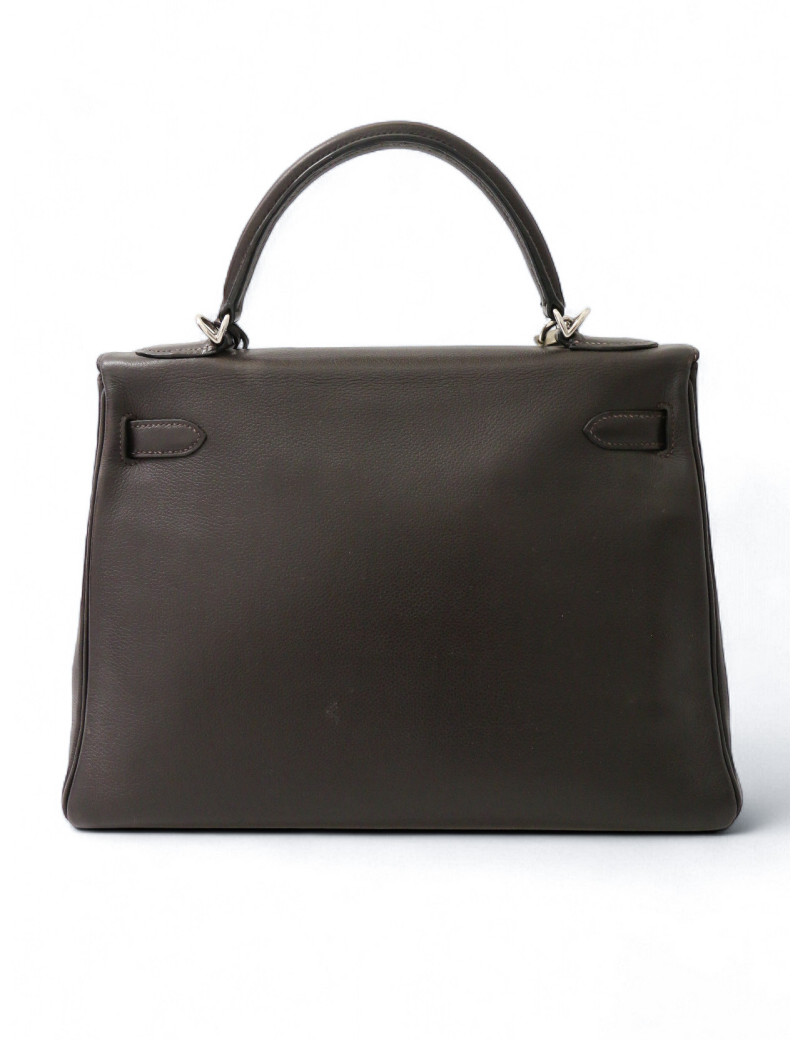 Kelly II 32 HERMES Evergrain Ebène