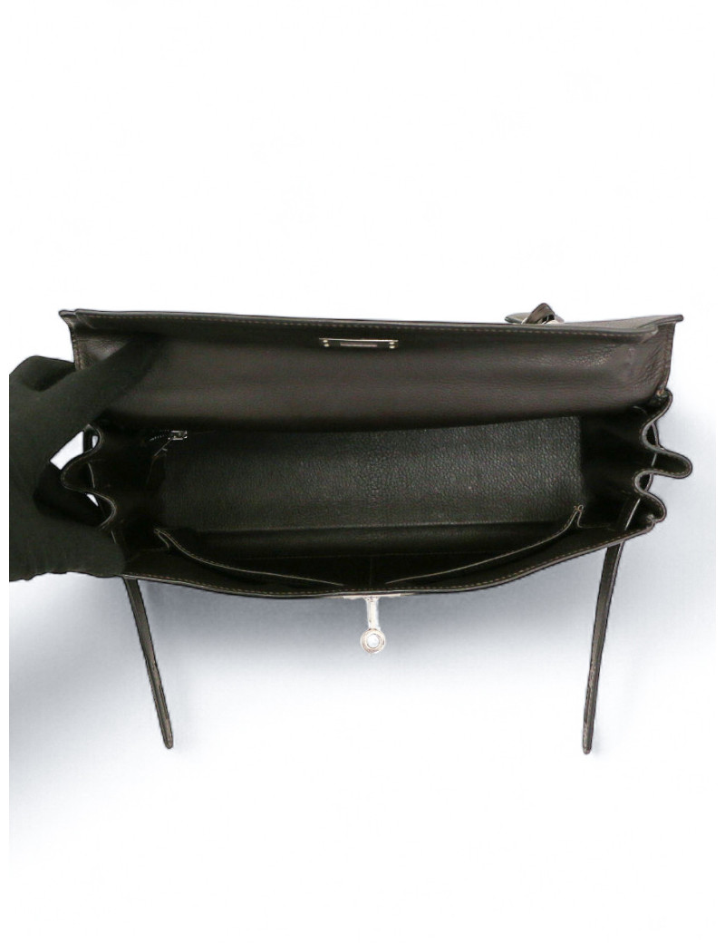 Kelly II 32 HERMES Evergrain Ebène