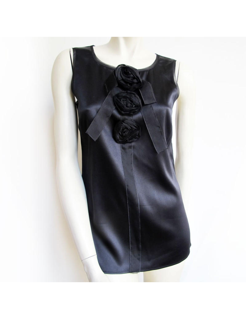 Top noir DOLCE & GABBANA en soie T 42