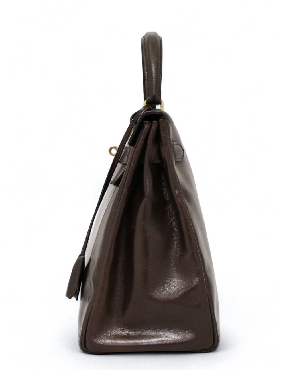 Kelly 32 HERMES cuir box marron