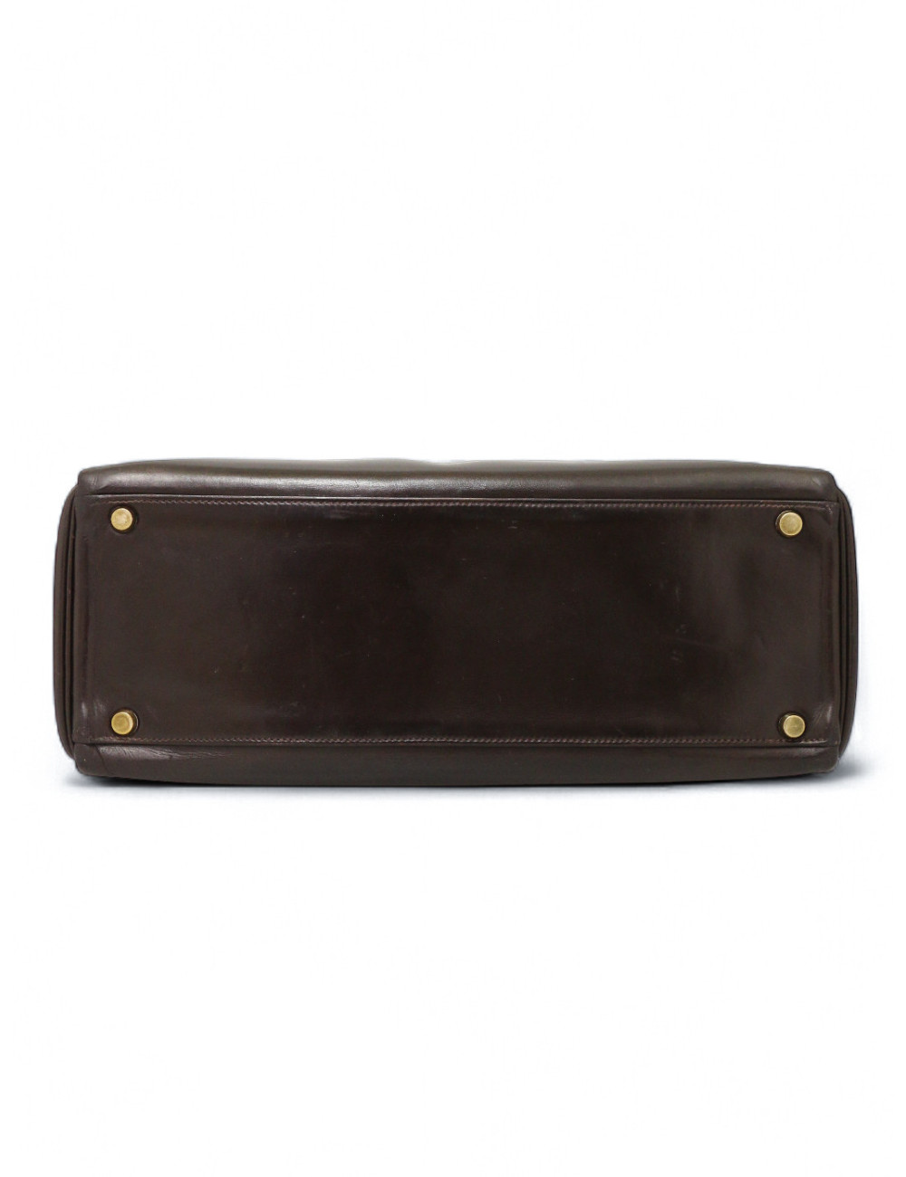 Kelly 32 HERMES cuir box marron