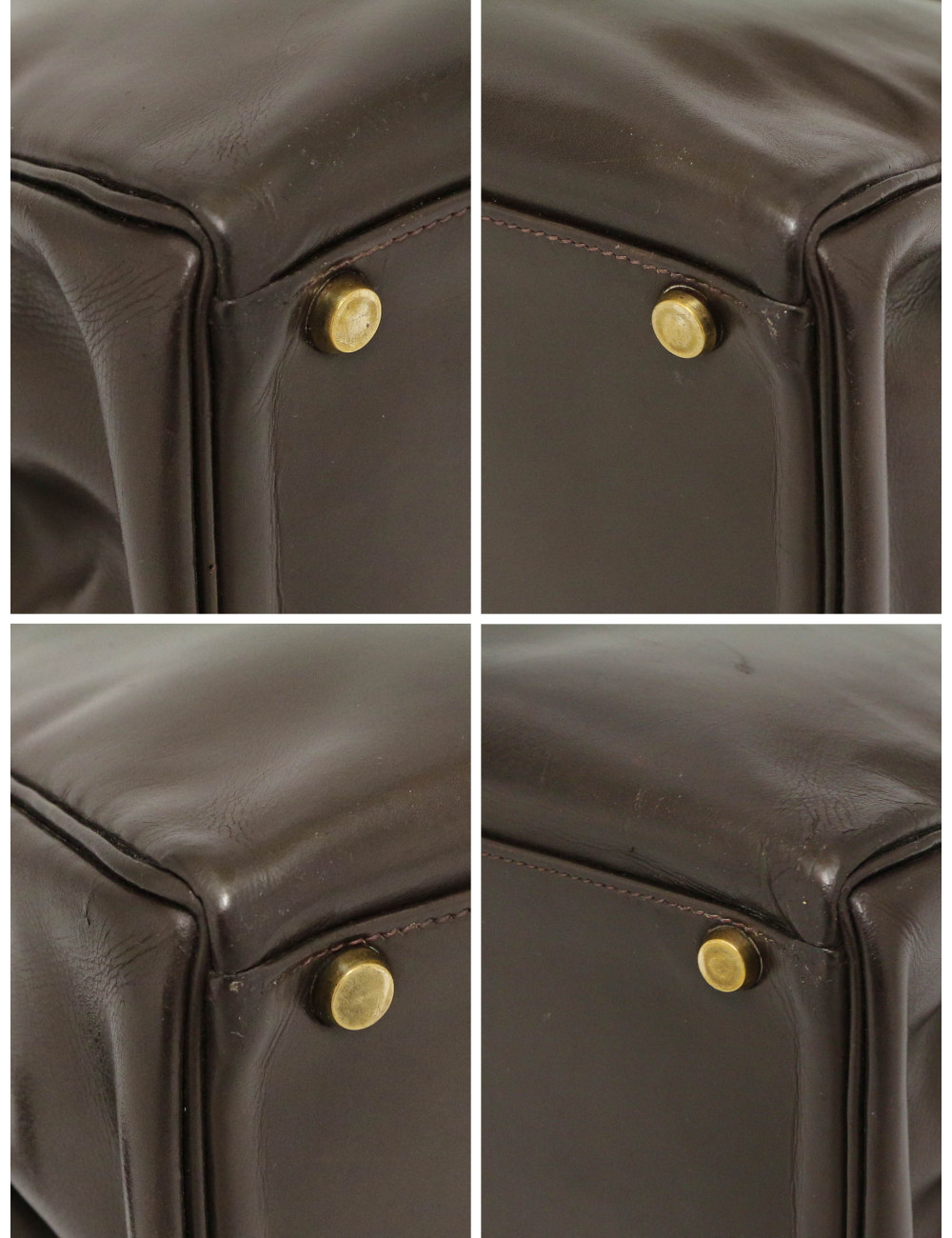 Kelly 32 HERMES cuir box marron