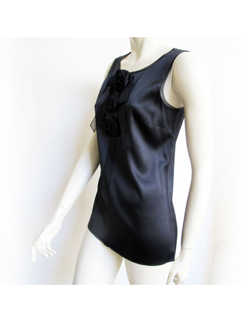 Top noir DOLCE & GABBANA en soie T 42