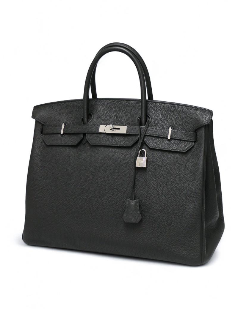 Birkin 40 noir HERMES cuir Togo