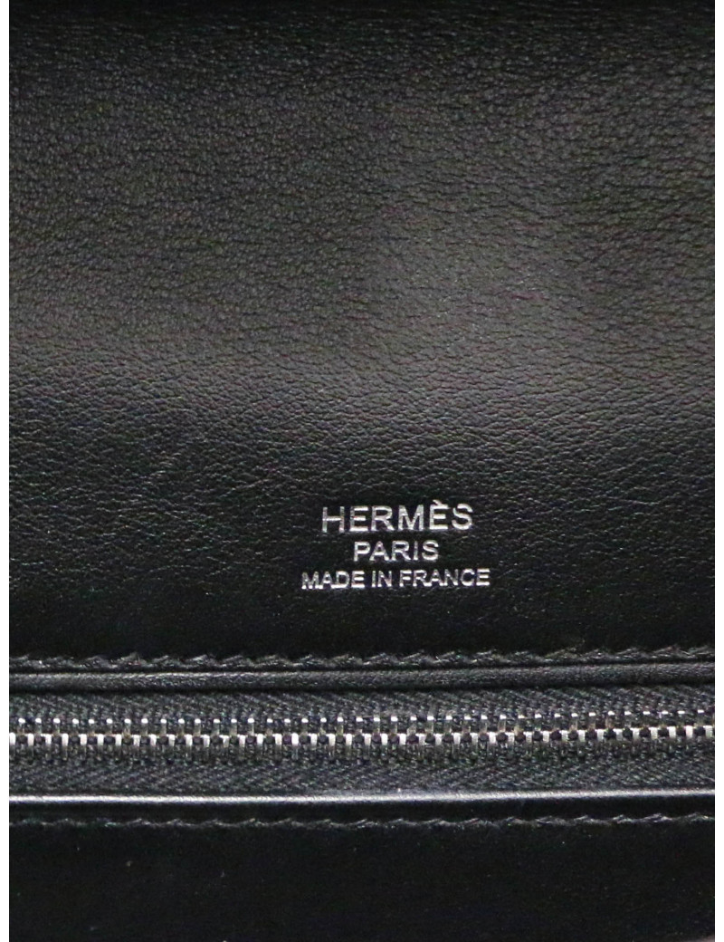 Kelly 28 toile de camp Hermès lettres au carré noir