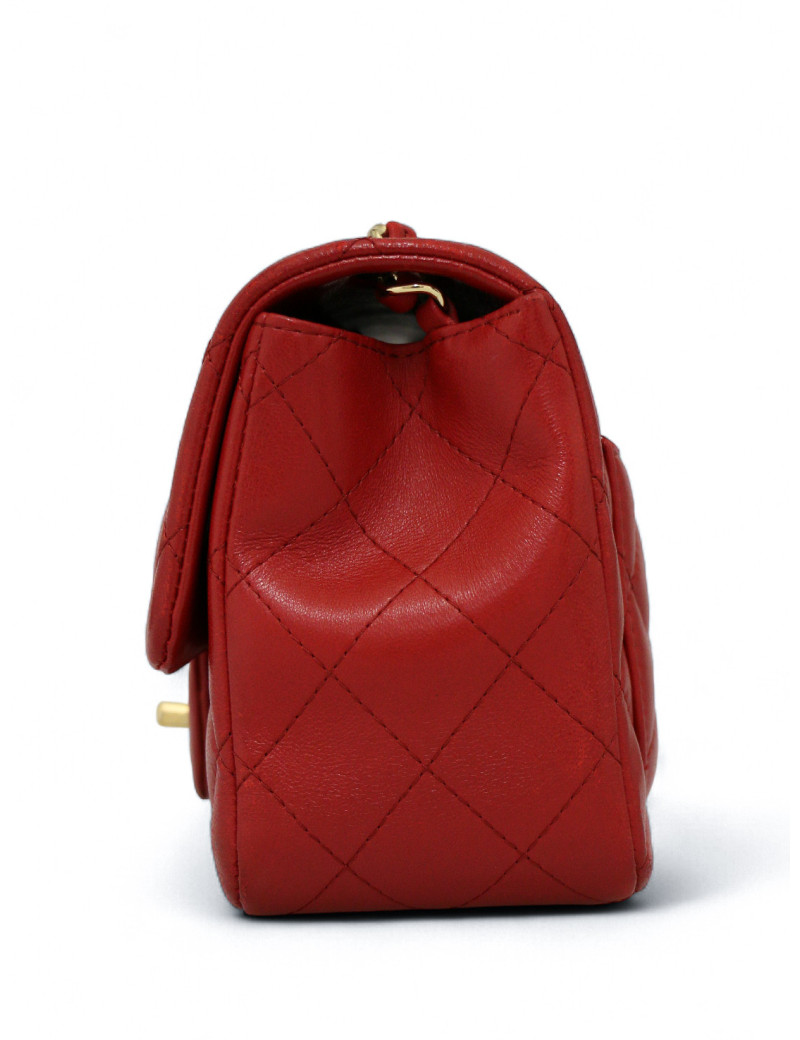 Mini matelassé 17 Chanel rouge
