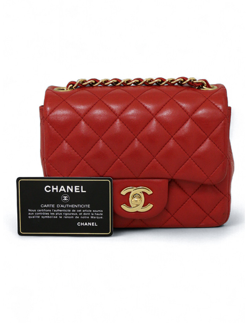 Mini matelassé 17 Chanel rouge