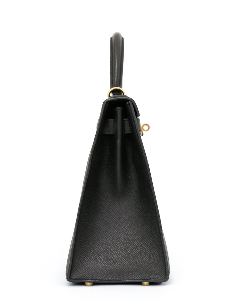 Kelly 28 noir Hermès epsom