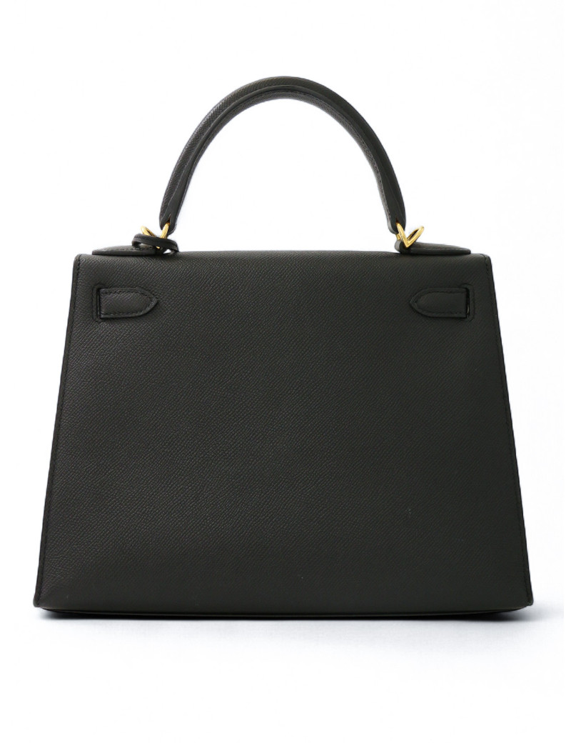 Kelly 28 noir Hermès epsom