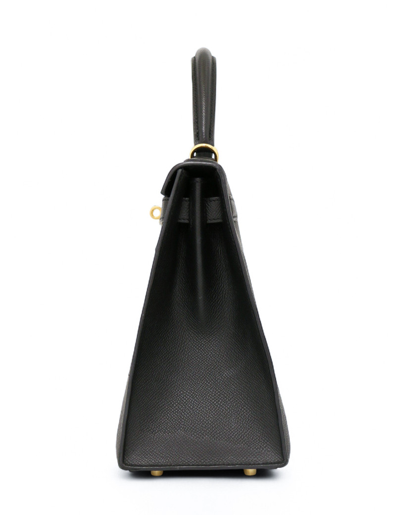 Kelly 28 noir Hermès epsom