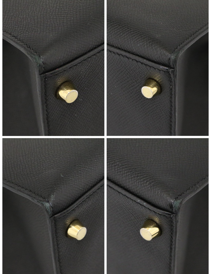 Kelly 28 noir Hermès epsom