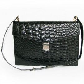 Vintage DIOR way black crocodile leather bag