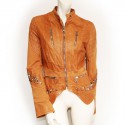 Leather jacket and cotton ROSSODISERA T M