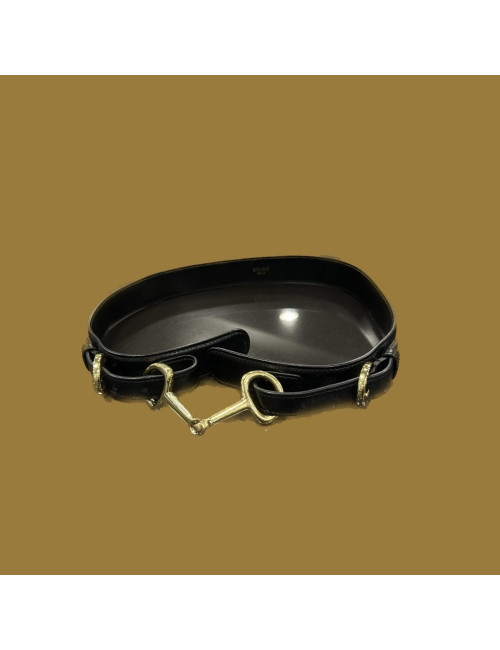 Ceinture Celine cuir noir