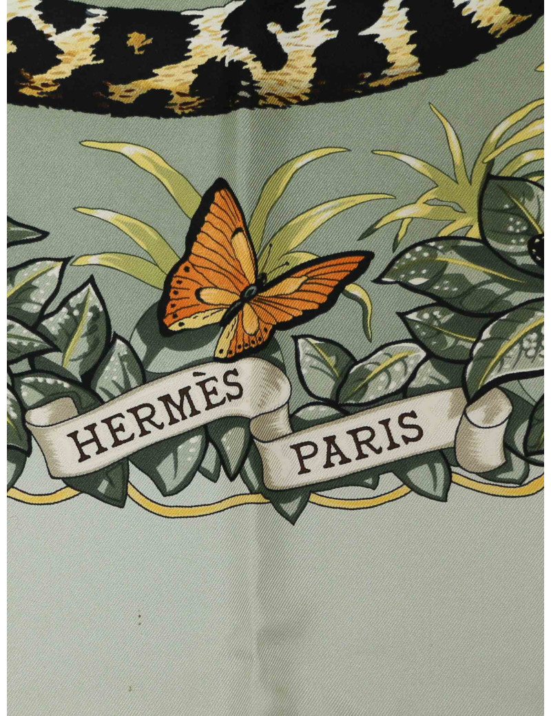 Carré Hermès Jungle Love vert clair