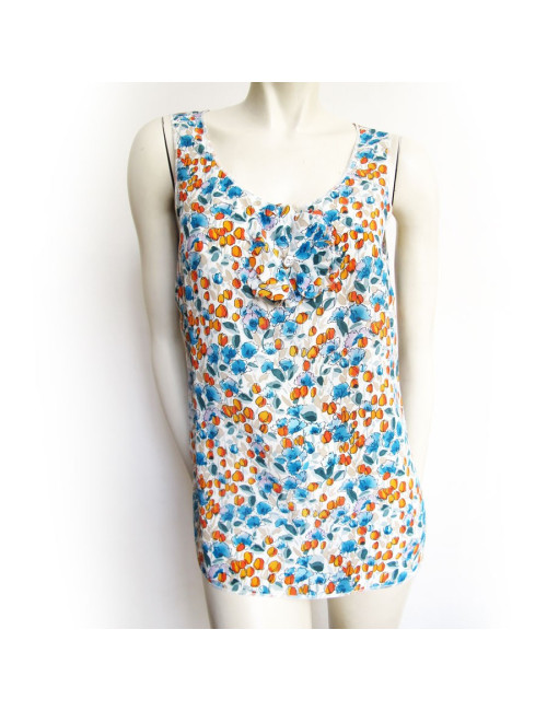 Top en soie DG imprimé floraux