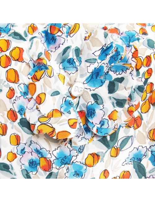 Top en soie DG imprimé floraux