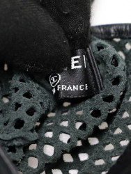 Mitaines Chanel cuir noir
