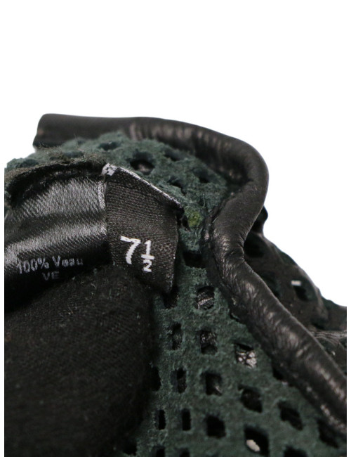 Mitaines Chanel en cuir noir : occasion certifiée authentique.