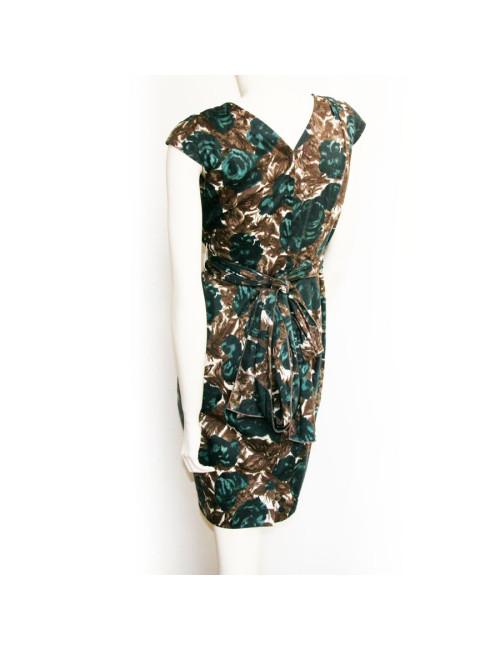 Robe resserré à la taille DOLCE & GABBANA imprimé floral T 42