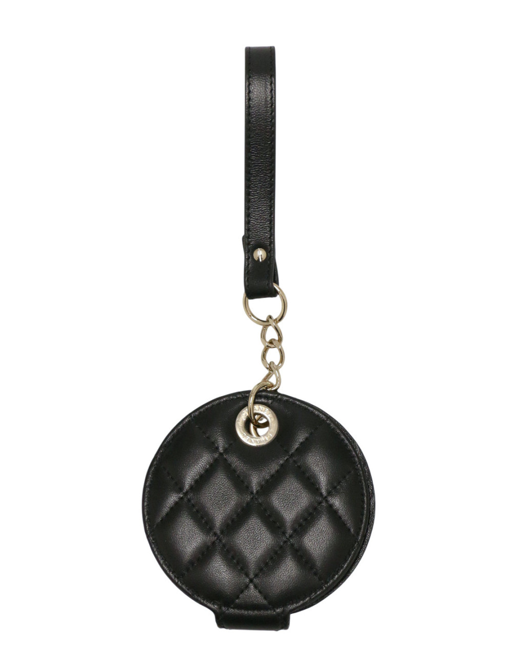 Porte adresse Chanel cuir matelassé noir