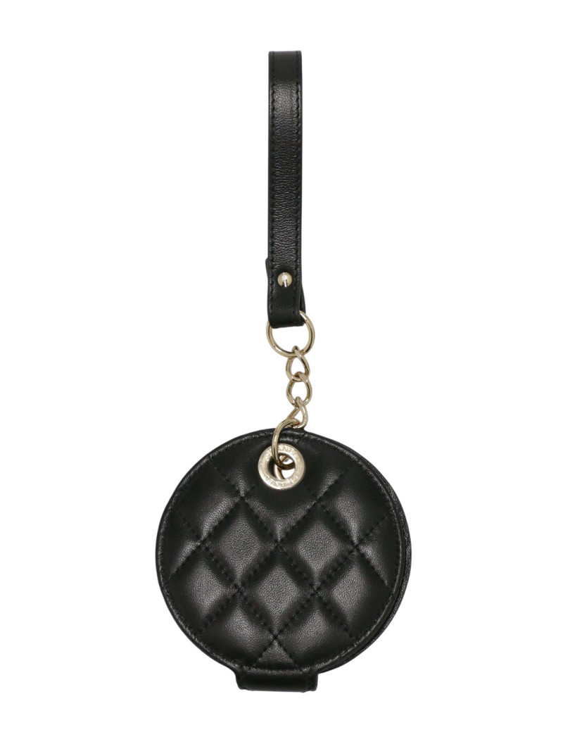 Porte adresse Chanel cuir matelassé noir