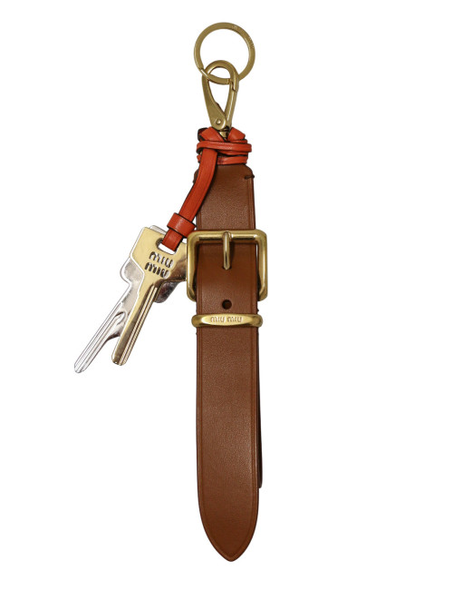 Bag charm MIU MIU cuir gold