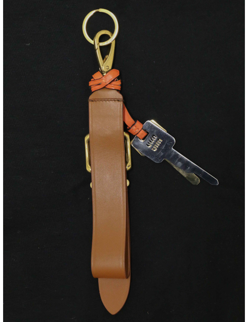 Bag charm MIU MIU cuir gold