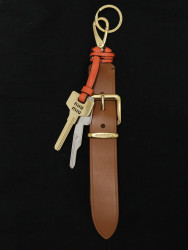 Bag charm MIU MIU cuir gold