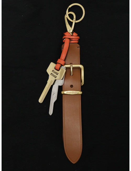 Bag charm MIU MIU cuir gold