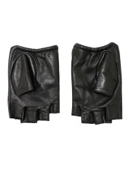 Mitaines Karl Lagerfeld cuir noir