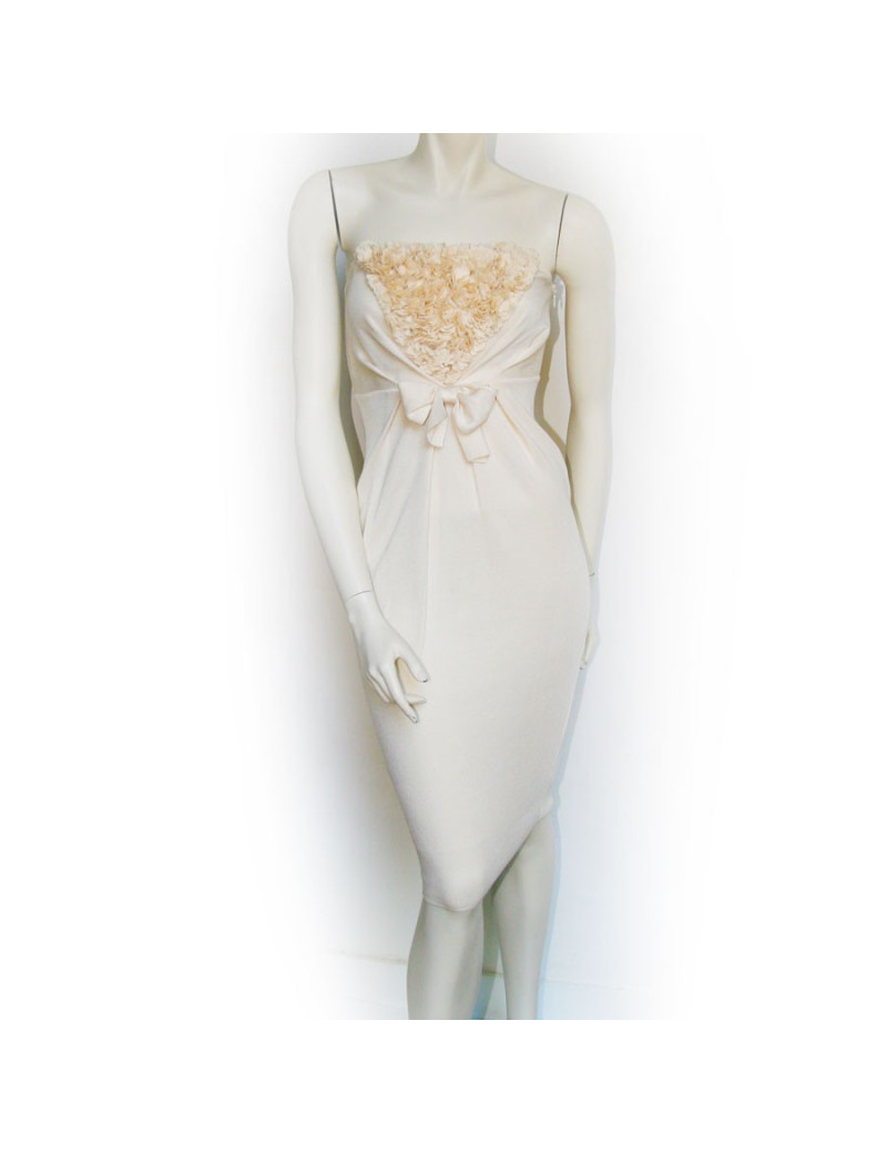 Robe GIAMBATTISTA VALLI blanc cassé en soie