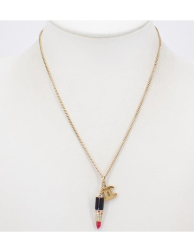Collier pendentif rouge à lèvres CHANEL
