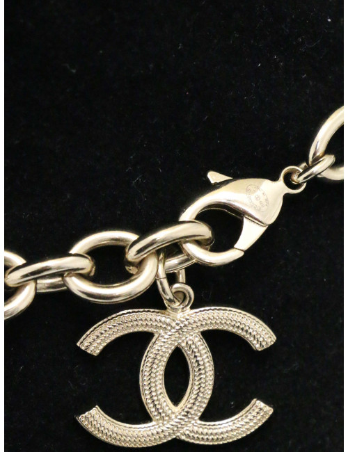 Collier Chanel champagne pendentifs ronds