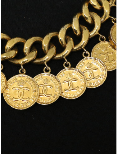 Bracelet charms Chanel doré 2