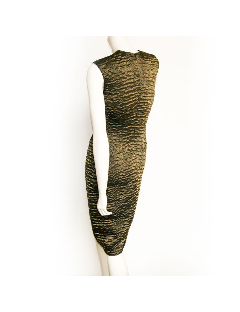 Robe BALMAIN doré stretch