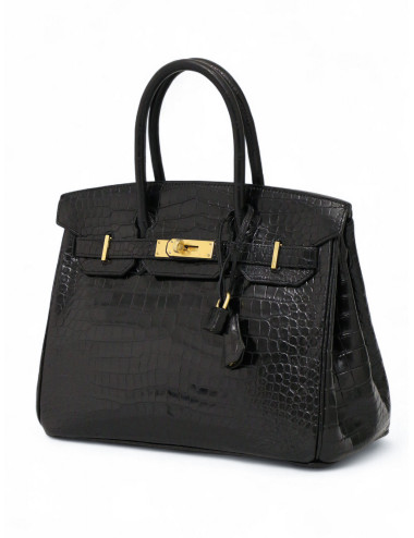 Hermès Birkin 30 crocodile porosus bijouterie dorée