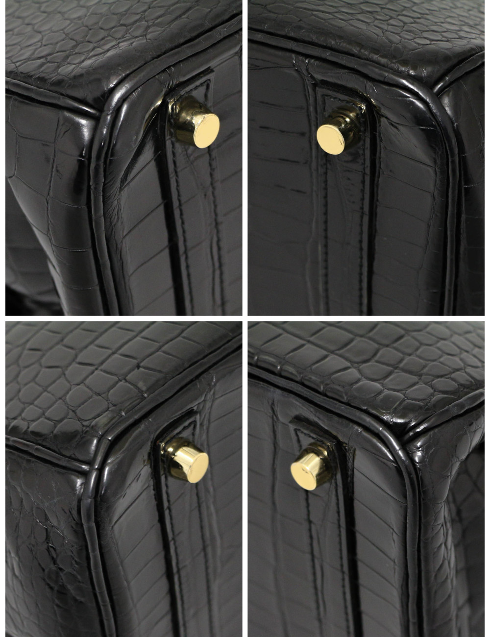 Birkin 30 crocodile porosus bijouterie dorée