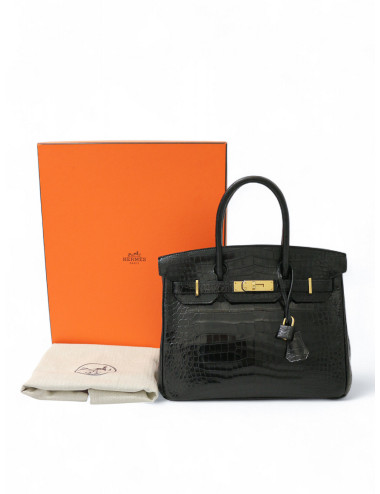 Hermès Birkin 30 crocodile porosus bijouterie dorée 2