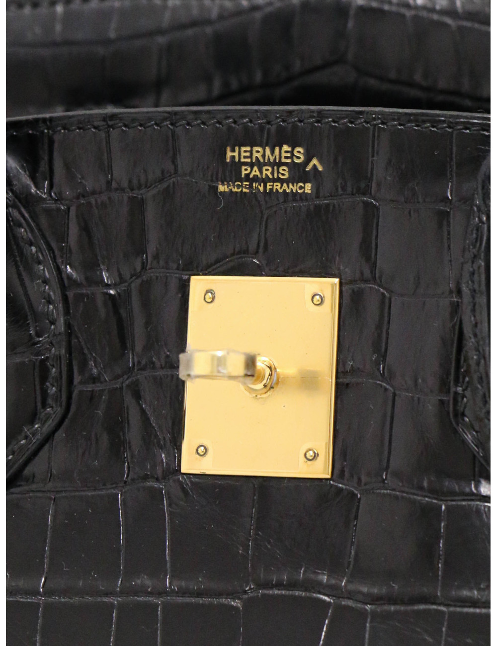 Birkin 30 crocodile porosus bijouterie dorée