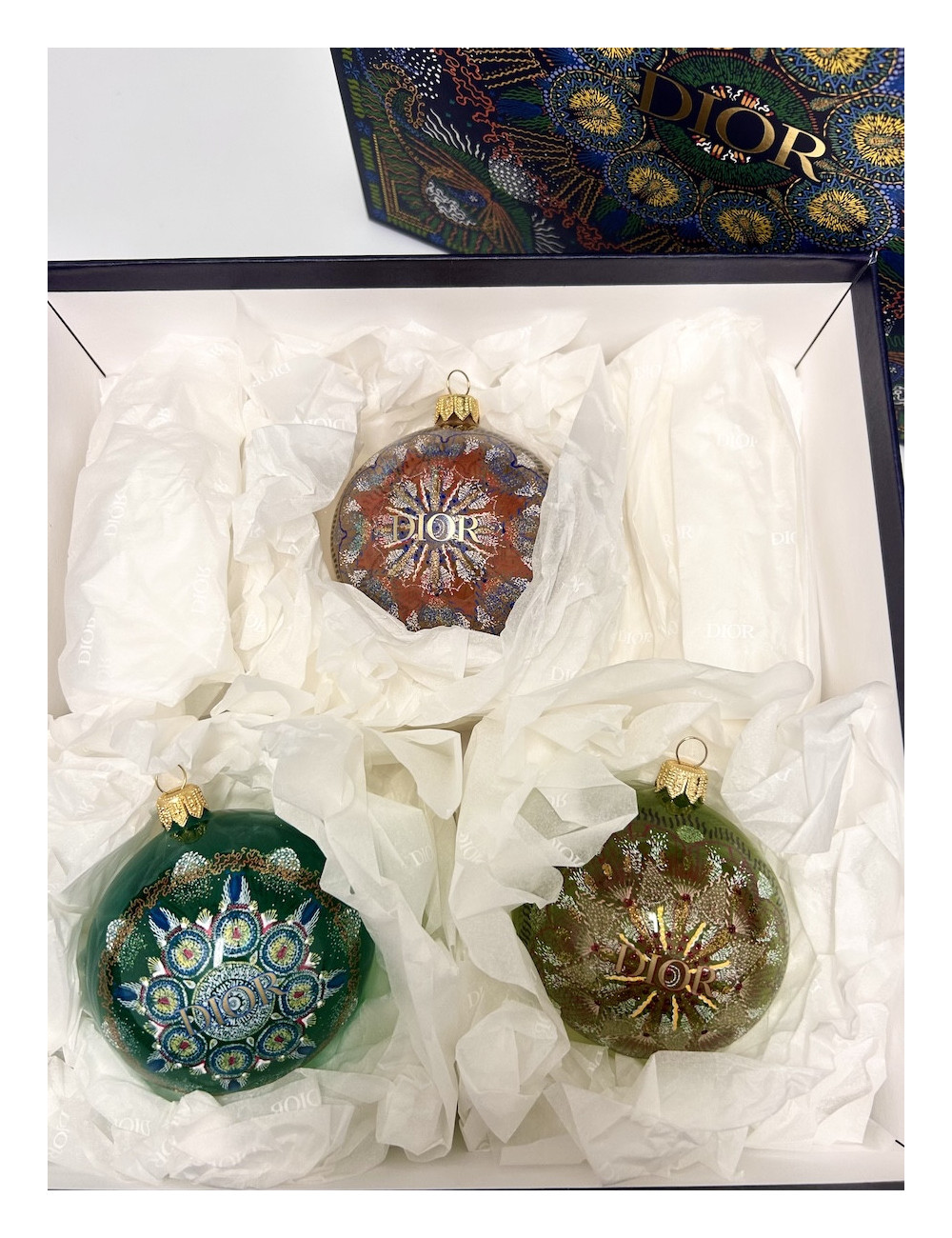 Boules de Noël Dior multicolores