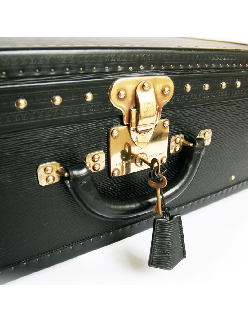 valise LOUIS VUITTON en cuir épi noir