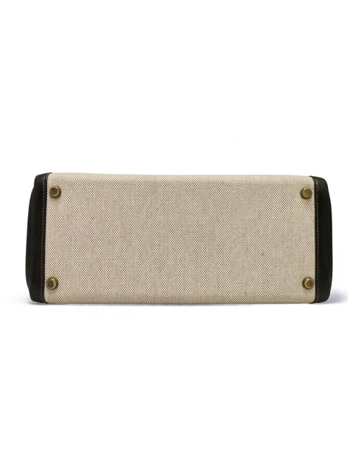 Kelly 28 toile et cuir Hermès