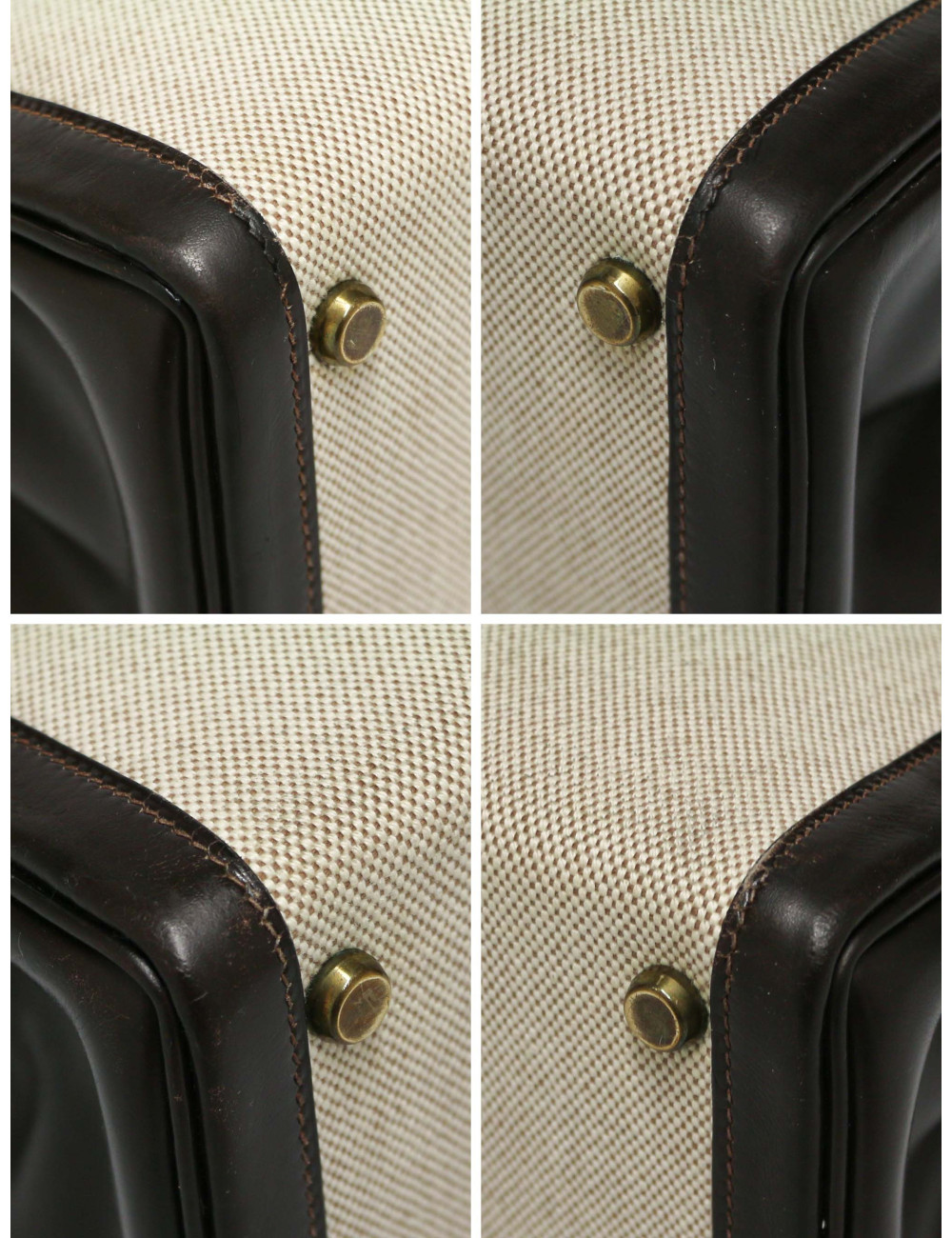 Kelly 28 toile et cuir Hermès